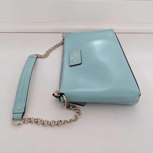 EUC! Kate Spade New York Wellesley Byrd Pebbled Leather Shoulder Bag Robins Egg - Picture 6 of 16